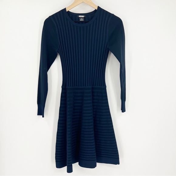 Club Monaco Ribbed Sweater Dress Size S Quiet Luxury Old Money Office Career - Picture 1 of 6